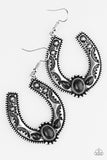 Paparazzi "Boots and Spurs - Black" earring Paparazzi Jewelry