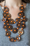 Paparazzi "Bora Bora Beauty" Orange Necklace & Earring Set Paparazzi Jewelry