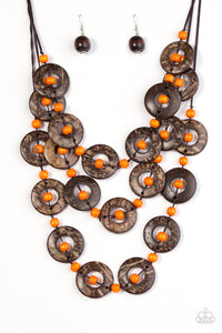 Paparazzi "Bora Bora Beauty" Orange Necklace & Earring Set Paparazzi Jewelry