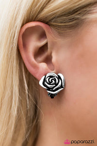 Paparazzi "Born BLOOMantic" Silver Clip On Earrings Paparazzi Jewelry
