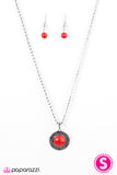 Paparazzi "Born To Roam" Red Necklace & Earring Set Paparazzi Jewelry