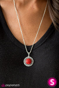 Paparazzi "Born To Roam" Red Necklace & Earring Set Paparazzi Jewelry