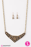 Paparazzi "Born To Shimmer - Brass" necklace Paparazzi Jewelry