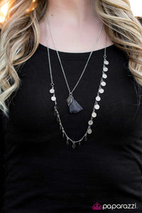 Paparazzi "Born To Wander" Silver Necklace & Earring Set Paparazzi Jewelry