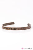 Paparazzi "Boss Behavior" Copper Bracelet Paparazzi Jewelry