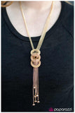 Paparazzi "Boss Status" Gold Necklace & Earring Set Paparazzi Jewelry