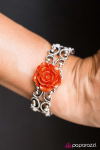 Paparazzi "Botanical Bliss" Orange Bracelet Paparazzi Jewelry