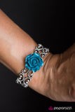 Paparazzi "Botanical Bliss" Blue Bracelet Paparazzi Jewelry