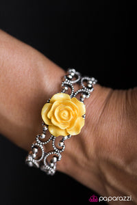 Paparazzi "Botanical Bliss" Yellow Bracelet Paparazzi Jewelry