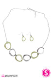 Paparazzi "Bound For Glory" Green Necklace & Earring Set Paparazzi Jewelry