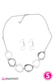 Paparazzi "Bound For Glory" White Necklace & Earring Set Paparazzi Jewelry