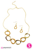 Paparazzi "Bound For Glory" Yellow Necklace & Earring Set Paparazzi Jewelry