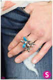 Paparazzi "Bouquet Of Bling - Blue" ring Paparazzi Jewelry