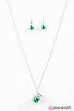 Paparazzi "Box Office Hit" Green Necklace & Earring Set Paparazzi Jewelry