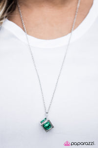 Paparazzi "Box Office Hit" Green Necklace & Earring Set Paparazzi Jewelry