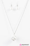 Paparazzi "Box Office Hit" White Necklace & Earring Set Paparazzi Jewelry