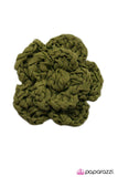 Paparazzi "Braided Bouquet" Green Hair Clip Paparazzi Jewelry