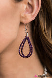 Paparazzi "BRAID New Girl" Purple Necklace & Earring Set Paparazzi Jewelry