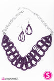Paparazzi "BRAID New Girl" Purple Necklace & Earring Set Paparazzi Jewelry