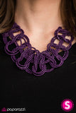 Paparazzi "BRAID New Girl" Purple Necklace & Earring Set Paparazzi Jewelry