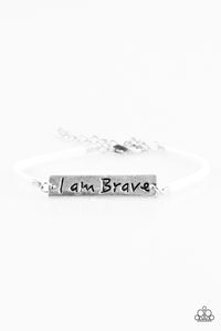 Paparazzi "Brave Spirit - White" bracelet Paparazzi Jewelry