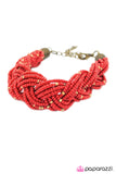 Paparazzi "Braving the Elements" Red Bracelet Paparazzi Jewelry