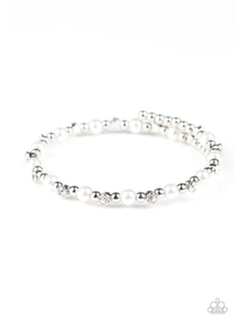 Paparazzi "Decadently Dainty" White Bracelet Paparazzi Jewelry