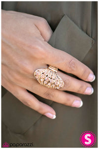 Paparazzi "Breakfast At Tiffanys" Gold Ring Paparazzi Jewelry