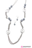 Paparazzi "Break From The Norm" Silver Necklace & Earring Set Paparazzi Jewelry