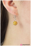 Paparazzi "Break From The Norm" Yellow  Necklace & Earring Set Paparazzi Jewelry