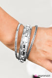 Paparazzi "Breaking The Rules" Silver Bracelet Paparazzi Jewelry