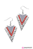 Paparazzi "Breakout Artist" Red Earrings Paparazzi Jewelry