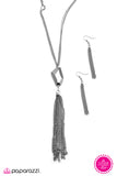 Paparazzi "Break the Spell" Silver Necklace & Earring Set Paparazzi Jewelry