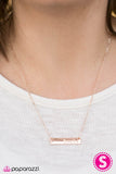 Paparazzi "Breathe In, Breathe Out" Rose Gold Necklace & Earring Set Paparazzi Jewelry