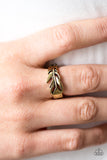 Paparazzi "BRIGHT As A Feather" Brass VINTAGE VAULT Ring Paparazzi Jewelry
