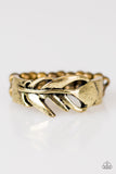 Paparazzi "BRIGHT As A Feather" Brass VINTAGE VAULT Ring Paparazzi Jewelry