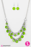 Paparazzi "Bright Horizons" Green Necklace & Earring Set Paparazzi Jewelry