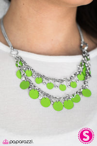 Paparazzi "Bright Horizons" Green Necklace & Earring Set Paparazzi Jewelry