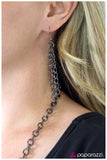 Paparazzi "Brilliantly Barricaded" Black Necklace & Earring Set Paparazzi Jewelry