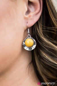 Paparazzi "Bring The Good Times" Yellow Earrings Paparazzi Jewelry