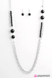 Paparazzi "Broadway Magic" Black Necklace & Earring Set Paparazzi Jewelry