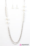 Paparazzi "Broadway Magic" White Necklace & Earring Set Paparazzi Jewelry