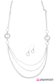 Paparazzi "Broke The Bank" White Necklace & Earring Set Paparazzi Jewelry