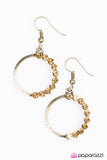 Paparazzi "Bubbly Personality" Brass Earrings Paparazzi Jewelry