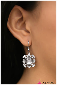 Paparazzi "Buckingham Palace" White Earrings Paparazzi Jewelry