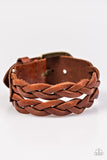 Paparazzi "BUCKLE Fever - Brown" bracelet Paparazzi Jewelry