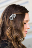 Paparazzi "Bud Out" Silver Hair Clip Paparazzi Jewelry