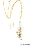 Paparazzi "Bustling Brilliance" White Necklace & Earring Set Paparazzi Jewelry