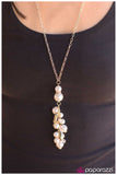 Paparazzi "Bustling Brilliance" White Necklace & Earring Set Paparazzi Jewelry