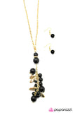 Paparazzi "Bustling Brilliance" Black Necklace & Earring Set Paparazzi Jewelry